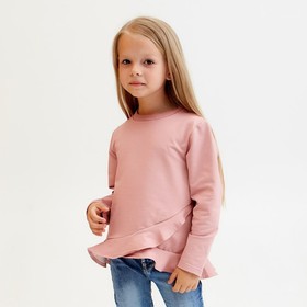 Свитшот для девочки с воланом KAFTAN "Basic line" размер 30 (98-104), цвет розовый 6622709