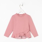 Свитшот для девочки с воланом KAFTAN "Basic line" размер 30 (98-104), цвет розовый 6622709 - фото 14464072