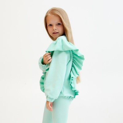 Свитшот для девочки KAFTAN Basic line, размер 30 (98-104 см), мятный