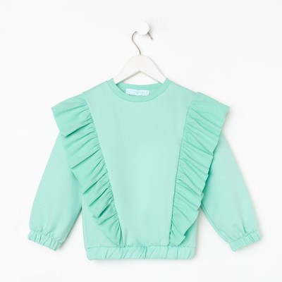 Свитшот для девочки KAFTAN Basic line, размер 30 (98-104 см), мятный
