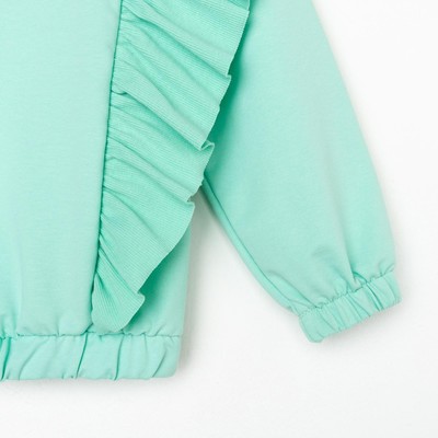 Свитшот для девочки KAFTAN Basic line, размер 30 (98-104 см), мятный