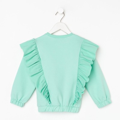 Свитшот для девочки KAFTAN Basic line, размер 30 (98-104 см), мятный