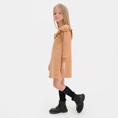 Платье для девочки KAFTAN Basic line, размер 30 (98-104 см), цвет кофе