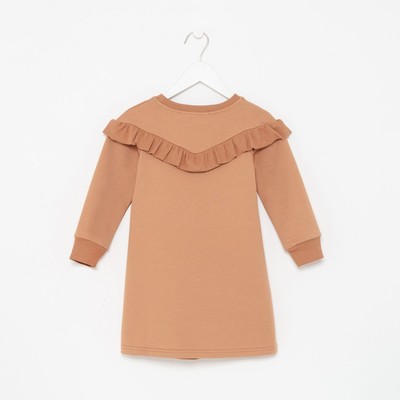 Платье для девочки KAFTAN Basic line, размер 30 (98-104 см), цвет кофе