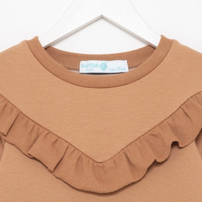 Платье для девочки KAFTAN Basic line, размер 30 (98-104 см), цвет кофе