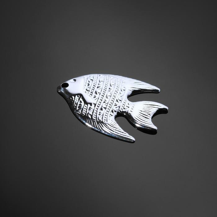 Подвеска посеребрение «Рыбка», 20*15мм - Фото 1