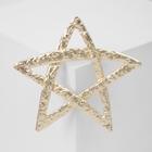 Брошь «Звезда» пятиконечная, цвет золото - Фото 1