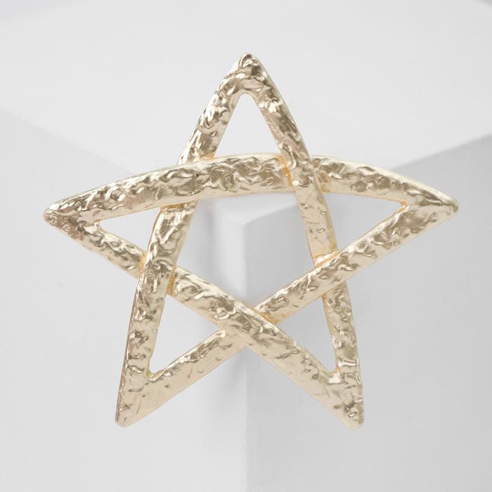 Брошь «Звезда» пятиконечная, цвет золото - Фото 1