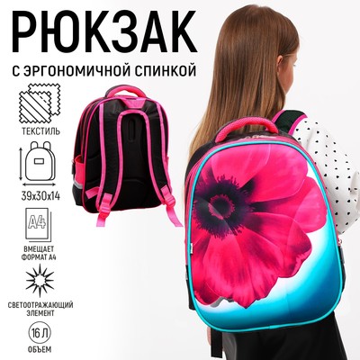 Рюкзак школьный, каркасный, 39×30×14 см, Inspire