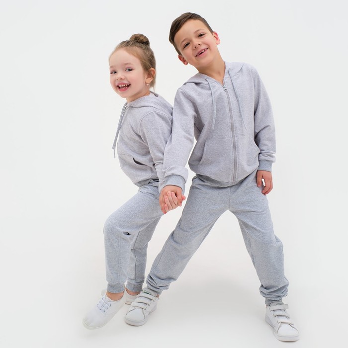 Брюки KAFTAN "Basic line" р.36 (134-140), серый - Фото 1