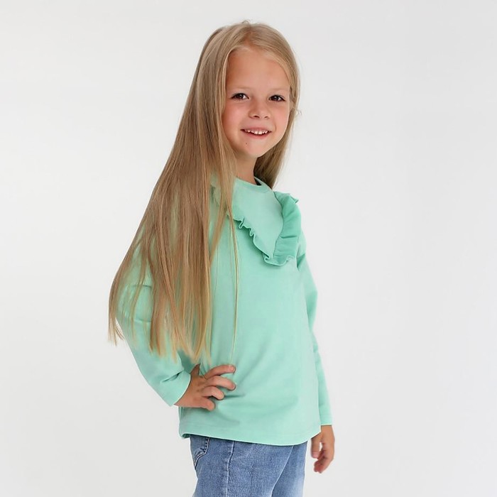 Свитшот для девочки KAFTAN "Basic line" размер 34 (122-128), цвет мята - Фото 1