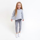 Свитшот для девочки с воланом KAFTAN "Basic line" размер 32 (110-116), цвет серый - Фото 11
