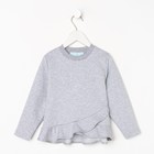 Толстовка с воланом KAFTAN "Basic line" р.34 (122-128), серый - фото 804475337