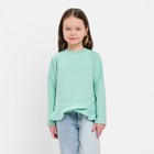 Свитшот для девочки с воланом KAFTAN "Basic line" размер 32 (110-116), цвет мята - Фото 4