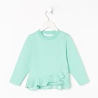 Свитшот для девочки с воланом KAFTAN "Basic line" размер 34 (122-128), цвет мята - Фото 7
