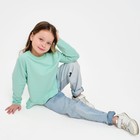 Свитшот для девочки с воланом KAFTAN "Basic line" размер 34 (122-128), цвет мята - Фото 14