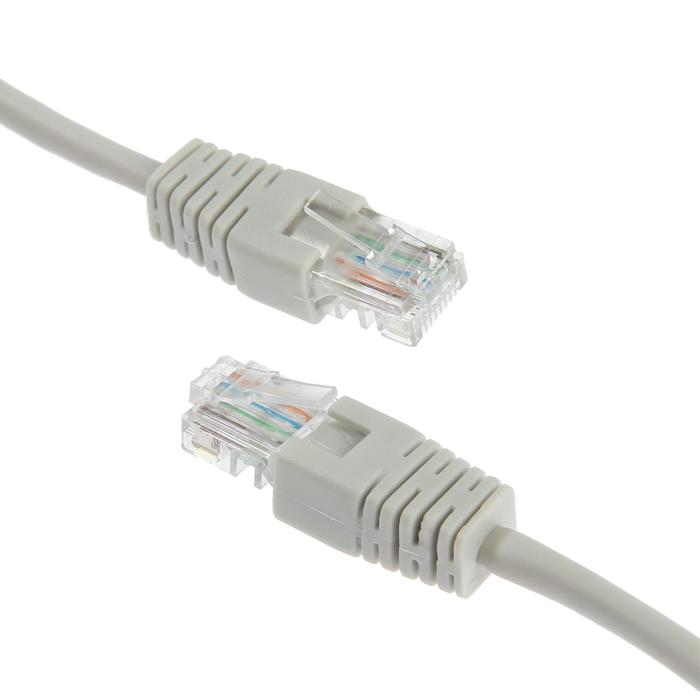 Патч-корд Bion BCL-PP12-5M, UTP 5e кат., RJ-45 (m) - RJ-45 (m), 5 м, серый - Фото 1