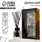 Диффузор ароматический с палочками «Самой роскошной», ароматизатор для дома 50 мл., аромат чёрный лёд, 10.2×19.6×5.2 см - Фото 1