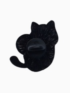 Значок «Котёнок» с клубочком, цветной в чёрном металле - Фото 2