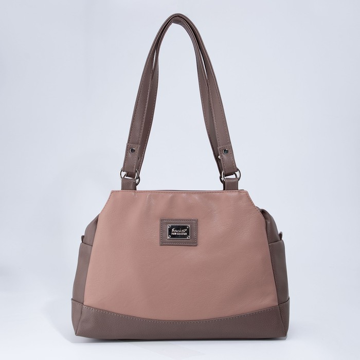 Сумка-тоут на молнии, цвет розовый - Фото 1