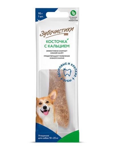 Зубочистики «Деревенские лакомства» для собак средних пород, с морскими водорослями, 95 г