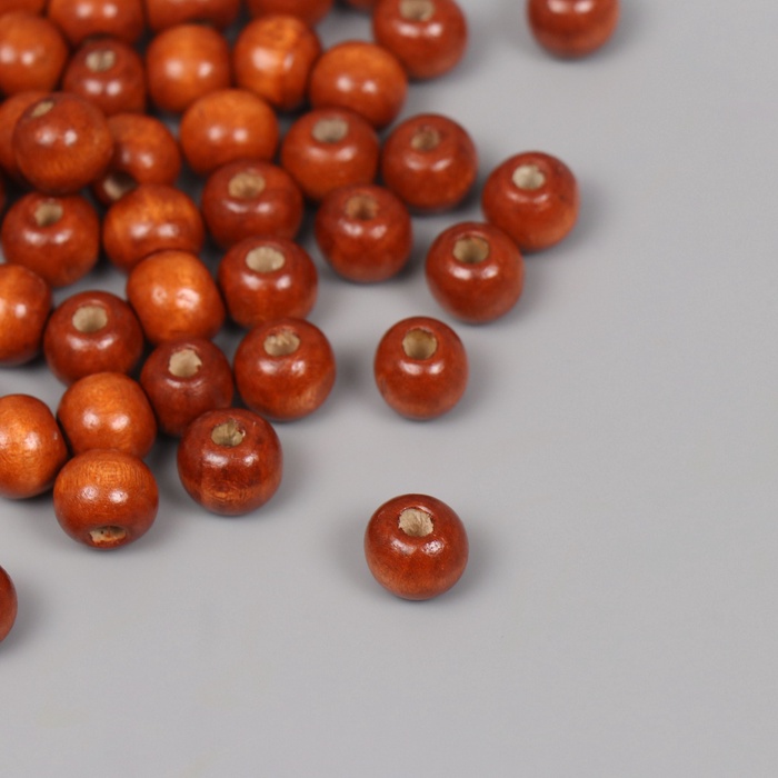 Бусины для творчества дерево "Натуральные" набор 30 гр 1х1 см - Фото 1