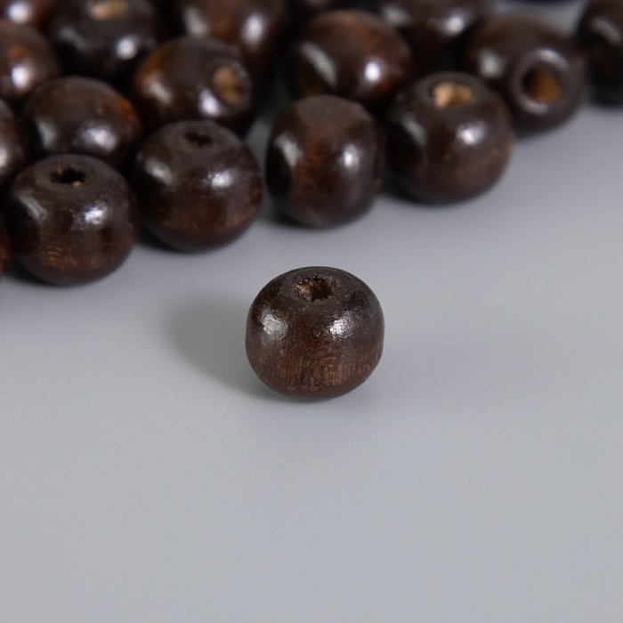 Бусины для творчества дерево "Кофе" набор 30 гр 1х1 см - Фото 1