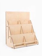 Подставка под открытки 6 ячеек по 16.2 см, 34.5×18.5×38.5 см, толщина 3 мм, цвет бежевый - Фото 3