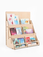 Подставка под открытки 6 ячеек по 16.2 см, 34.5×18.5×38.5 см, толщина 3 мм, цвет бежевый - Фото 4