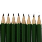 Набор карандашей чернографитных 12 штук Koh-I-Noor 1703 HB ALPHA, зеленый корпус (2334236) - Фото 4