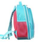 Рюкзак школьный, 37 х 27 х 16 см, эргономичная спинка, Calligrata Б "Единорог волшебный", бирюзовый/розовый - Фото 3