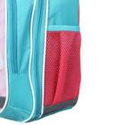 Рюкзак школьный, 37 х 27 х 16 см, эргономичная спинка, Calligrata Б "Единорог волшебный", бирюзовый/розовый - Фото 7
