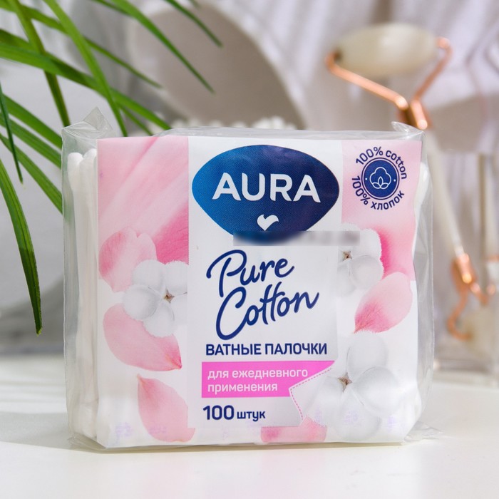 Ватные палочки Aura Beauty Cotton Buds, 100 шт. - Фото 1