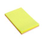 Блок с липким краем 98 х 150 мм, 100 листов, Neon deVENTE, 5 неоновых цветов в линейку, блок офсет - Фото 3