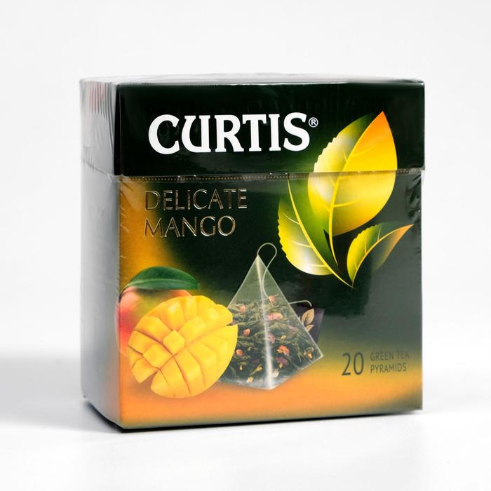 Чай зелёный в пирамидках Curtis Delicate Mango с добавками, 20 шт. - Фото 1