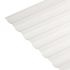 Поликарбонат монолитный, кровельный, трапеция 0.8 мм, 2×1.05 м, прозрачный - Фото 3