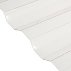 Поликарбонат монолитный, кровельный, трапеция 0.8 мм, 2×1.05 м, прозрачный - Фото 4