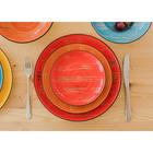 Тарелка фарфоровая обеденная Wilmax Scratch, d=28 см, цвет красный - Фото 4