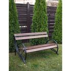 Скамейка для улицы «Парк» деревянная, металлический каркас, 1.5х0.78х0.79 м,садовая, уличная - Фото 3