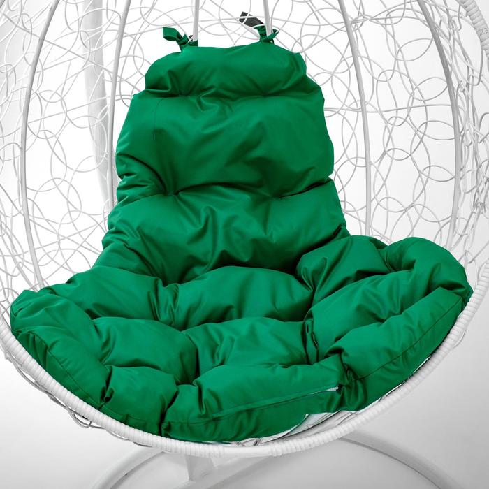 Подвесное кресло КОКОН «Капля» зелёная подушка, стойка - фото 1891050104