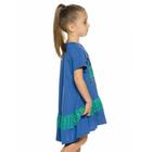 Платье для девочек, рост 98 см, цвет синий - Фото 3
