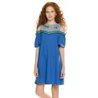 Платье для девочек, рост 122 см, цвет синий - Фото 1