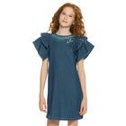 Платье для девочек, рост 122 см, цвет синий - фото 109849265