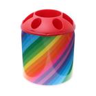 Набор настольный детский «Радуга» (подставка+2 каранд+линейка+точил+ластик+блокнот 8 листов+ножницы) - Фото 2