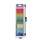 Набор карандашей 6 штук чёрнографитных с ластиком "Радуга", твёрдость НВ - Фото 3