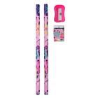 Набор настольный детский "Бабочки" (подставка+2 карандаша+линейка+точилка+ластик+блокнот 8 листов+ножницы) - Фото 3