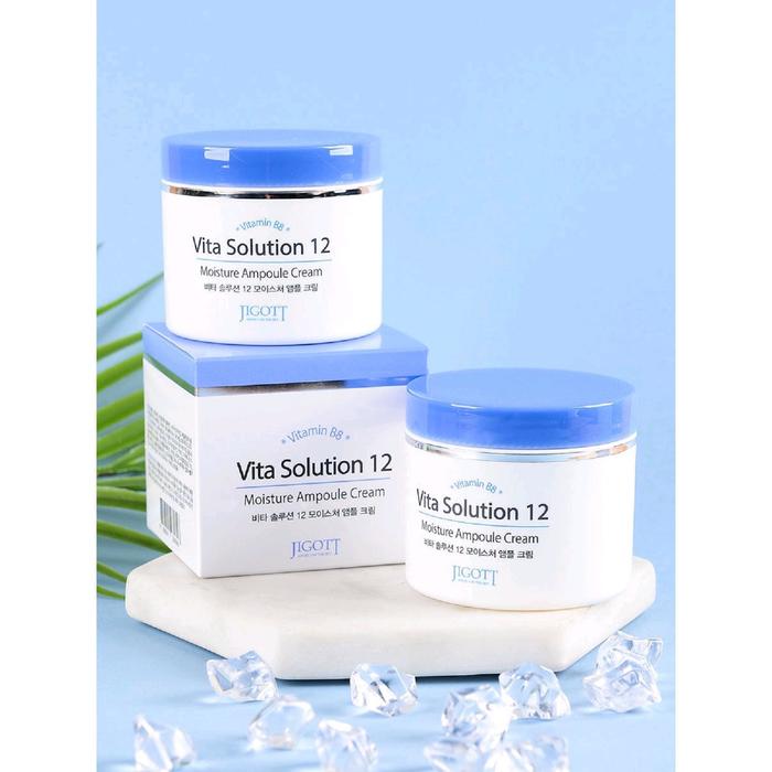 Увлажняющий ампульный крем для лица "Jigott", "Vita Solution 12", с витамином В8, 100 мл 22121