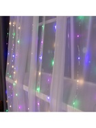Гирлянда «Занавес» 2 × 3 м роса, IP20, серебристая нить, 450 LED, свечение мульти, 8 режимов, 220 В 5206148 - фото 319915961