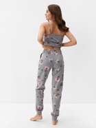 Пижама женская (майка, брюки) KAFTAN «Цветы», размер 40-42, серая - Фото 8