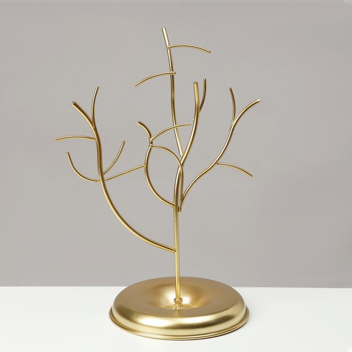 Подставка для украшений «Дерево» h=29, d=13, цвет золото - фото 1905769104